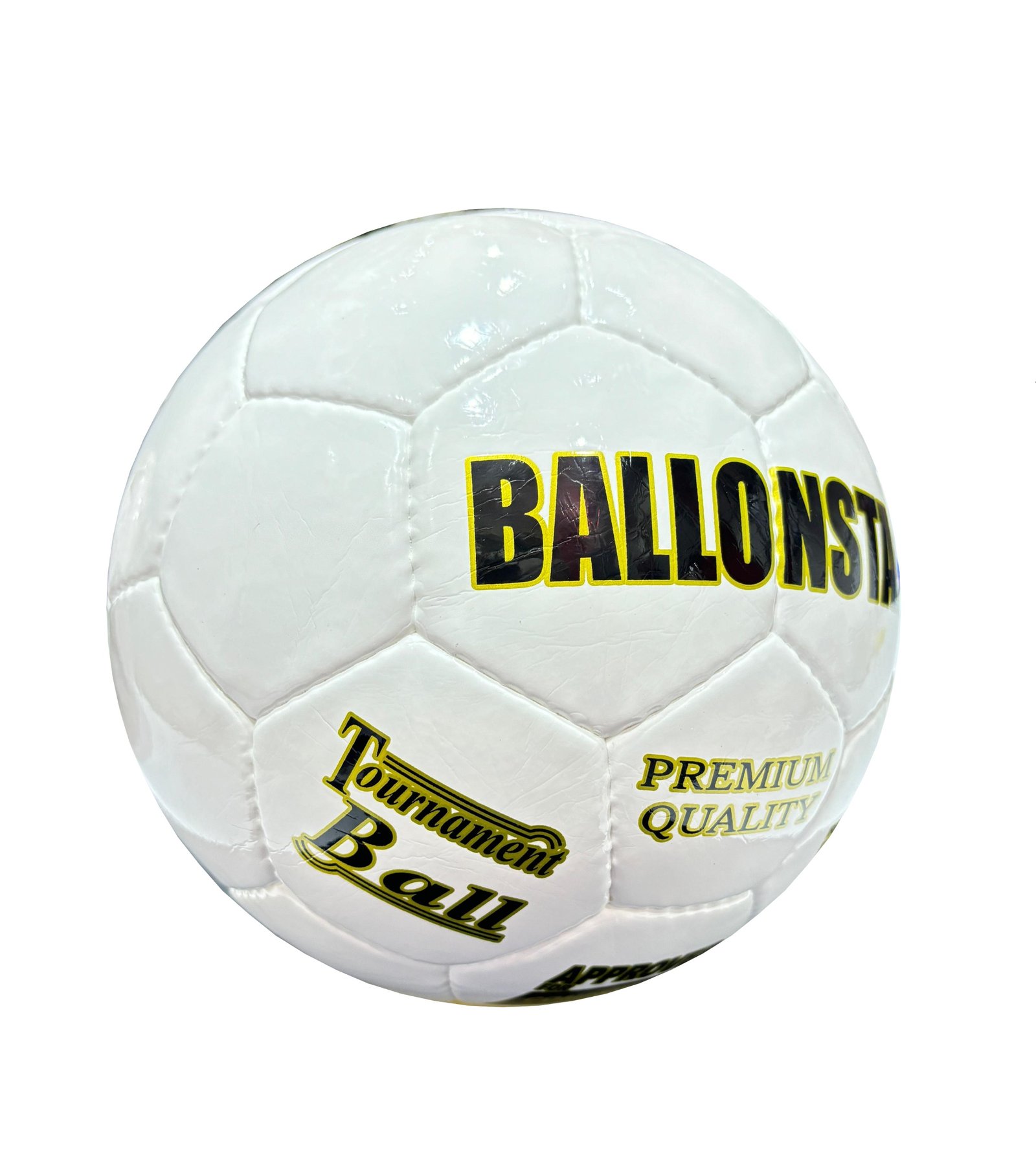 32 panels, handmade white football with black golden text C7 Classic Professional