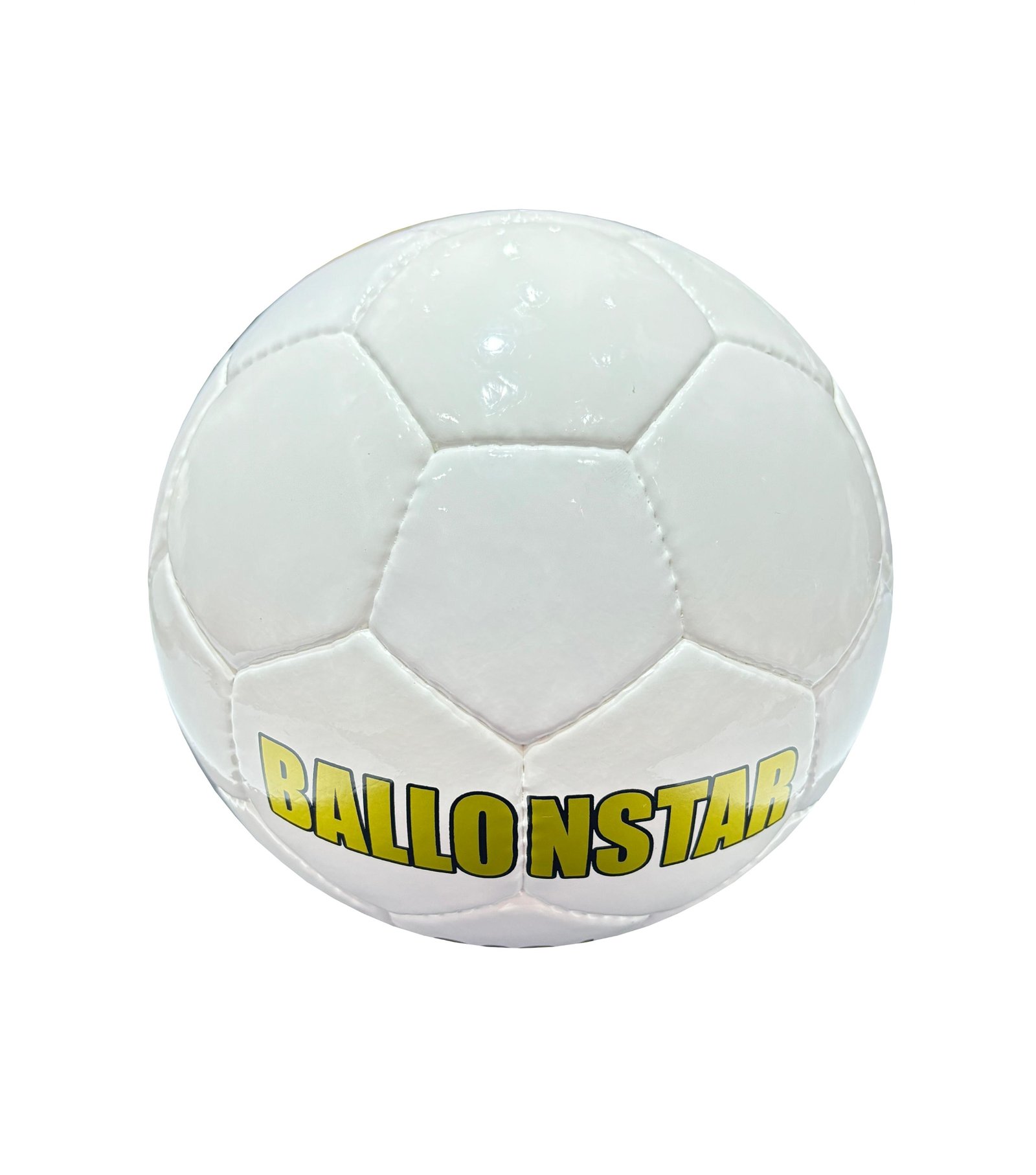 white football with golden text, 32 panels, handmade C9 Classic Professional