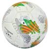 white football with green and orange design, 32 panels, handmade Crystal Pioneer