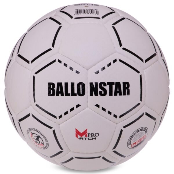 32 panels, handmade football white with black outlines Flash Turf