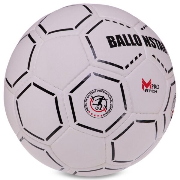 32 panels, handmade football white with black outlines Flash Turf