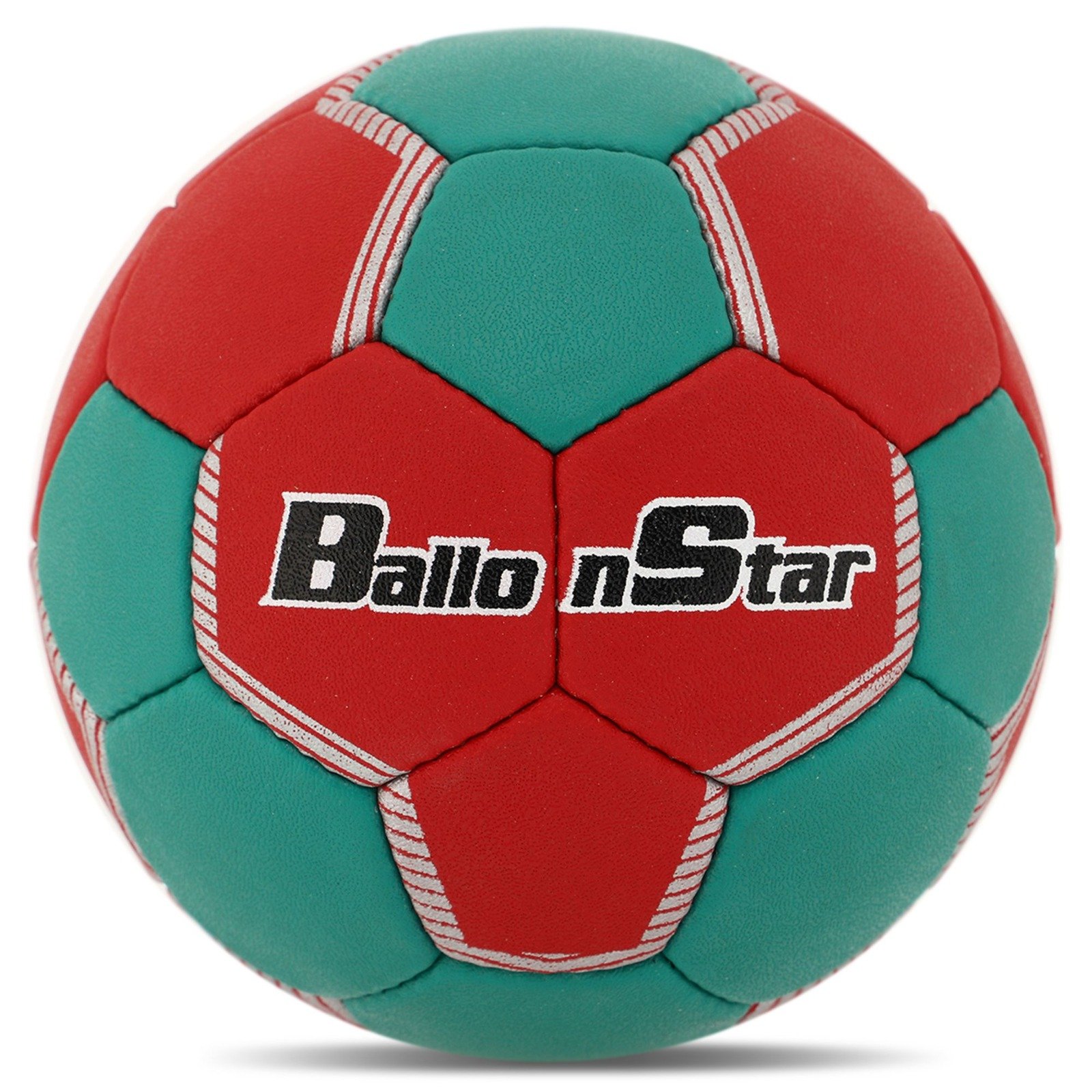 A handball red and emerald
