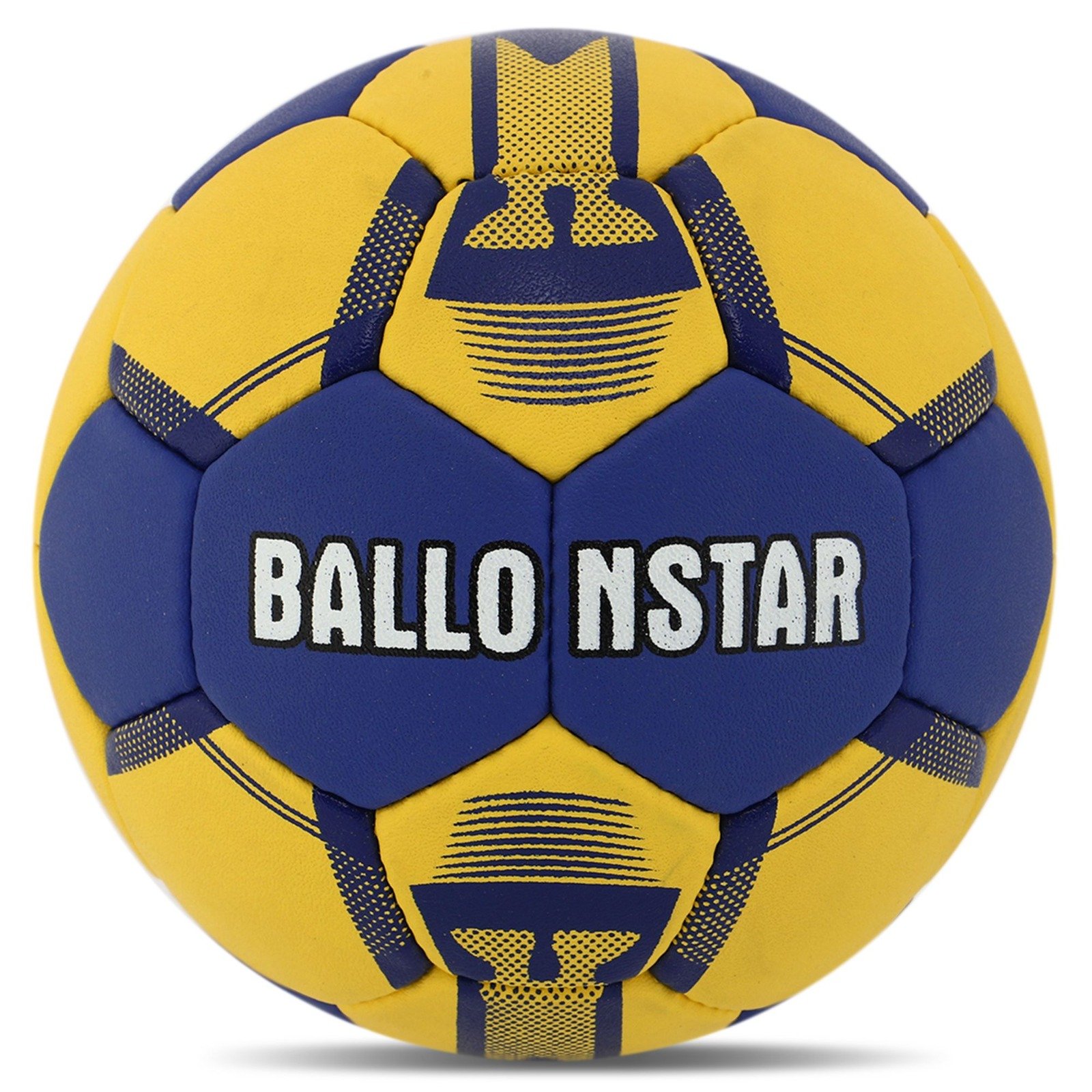 A handball blue and yellow