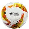 Hybrid, 32 panels white Football with yellow, red and black design Pioneer Tournament M2