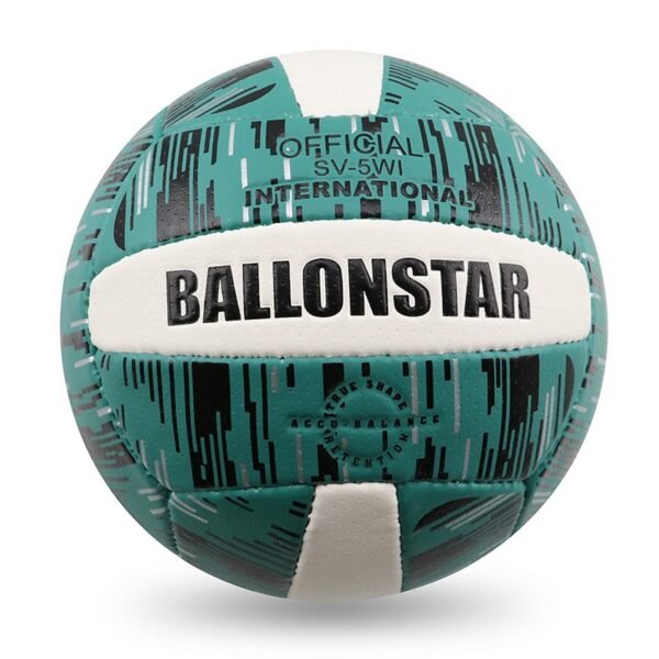 Resist Volleyball ball green with few white panels and black design