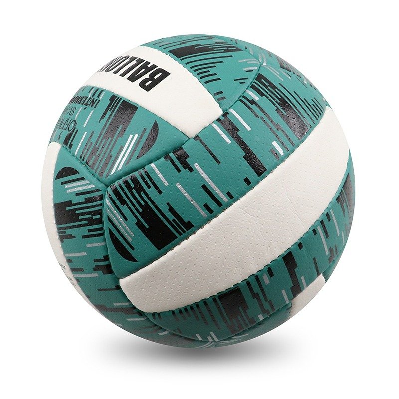 Resist Volleyball ball green with few white panels and black design