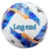 Hybrid, 32 panels white Football ball with blue, orange and black design Talento BE4
