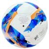 Hybrid, 32 panels white soccer ball with blue, orange and black design Talento BE4