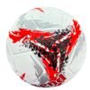 white football with red, black and grey design, 32 panels, handmade Brilliant Super AWC