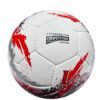 white football with red, black and grey design, 32 panels, handmade Brilliant Super AWC