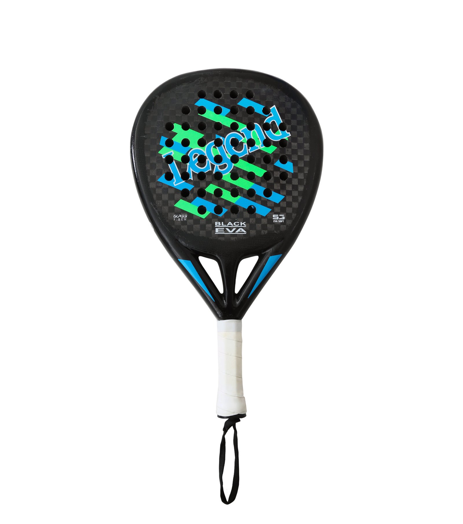 Black Blue green Padel Racket
