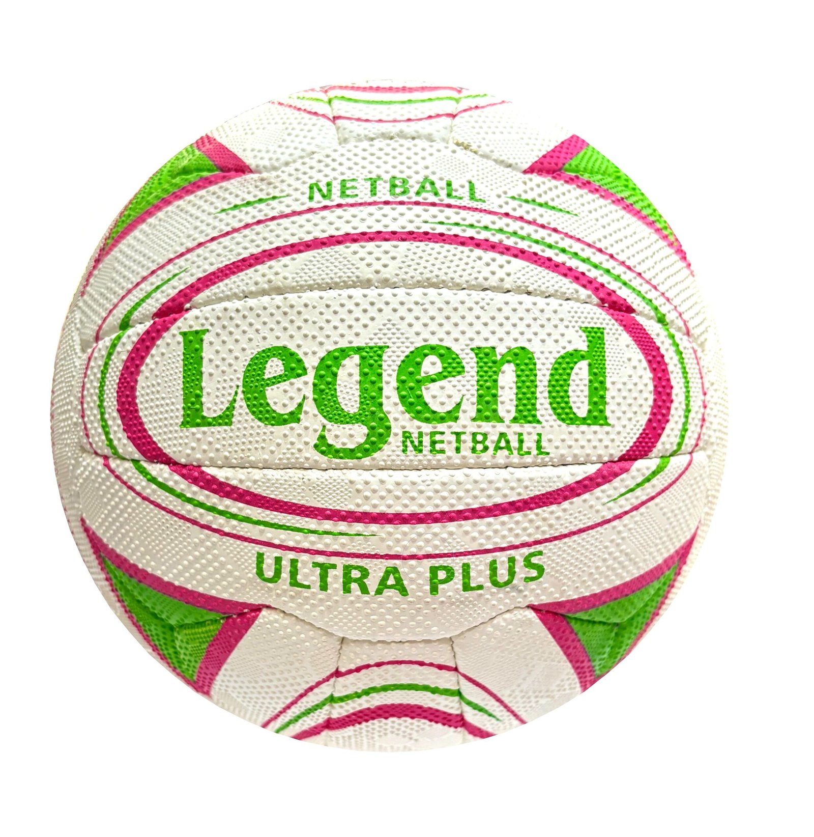 Legend Rubber Netball White Green Pink