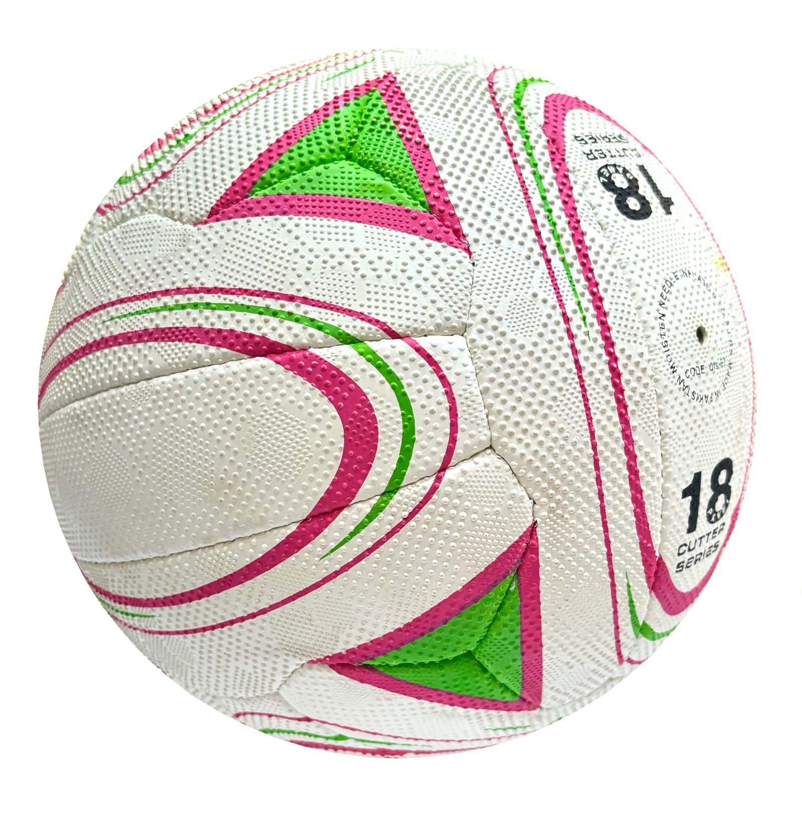 Legend Rubber Netball White Green Pink