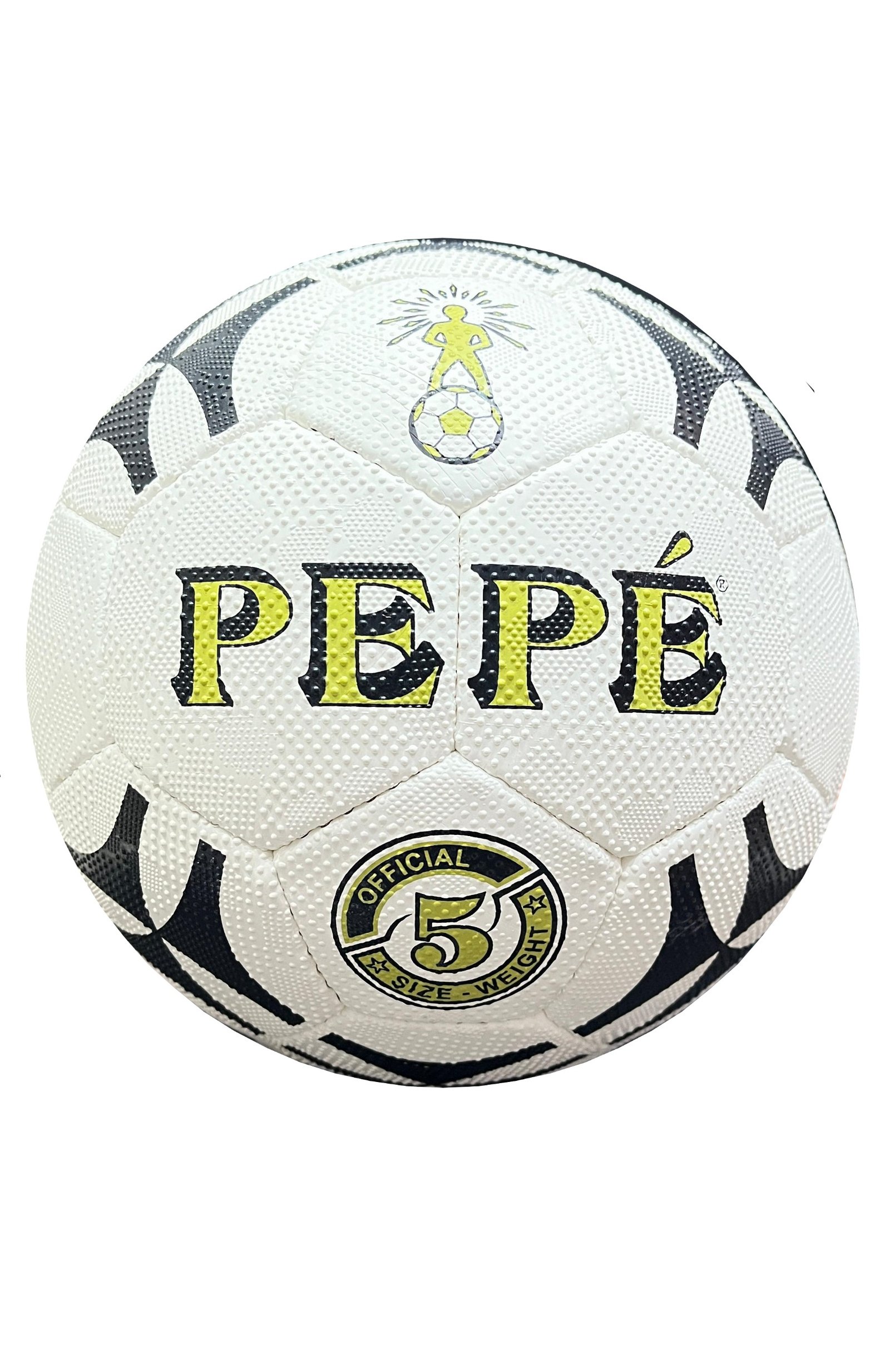 32 panels, hand-sewn White football with black design Freestyle X Turf
