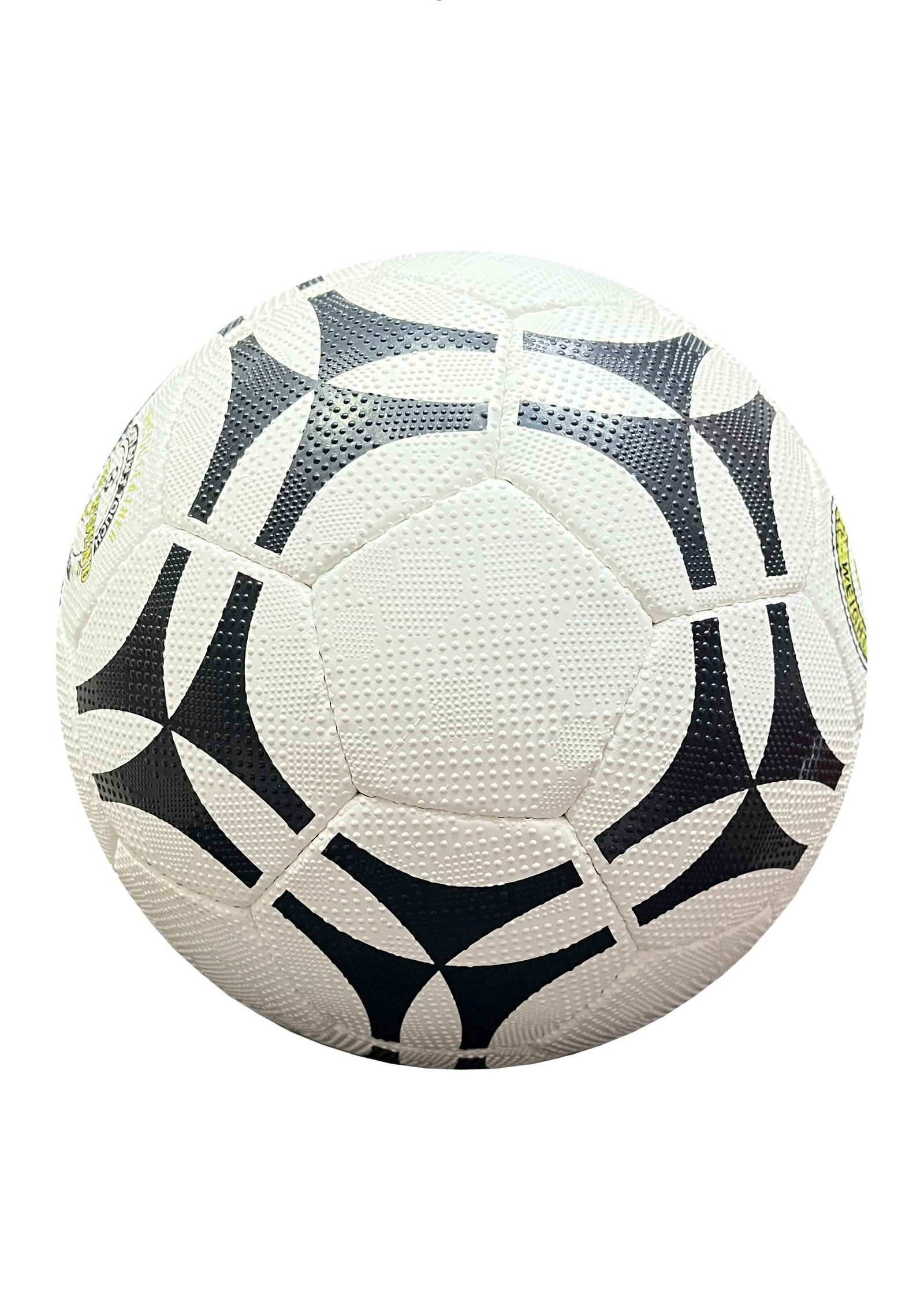 32 panels, hand-sewn White football with black design Freestyle X Turf