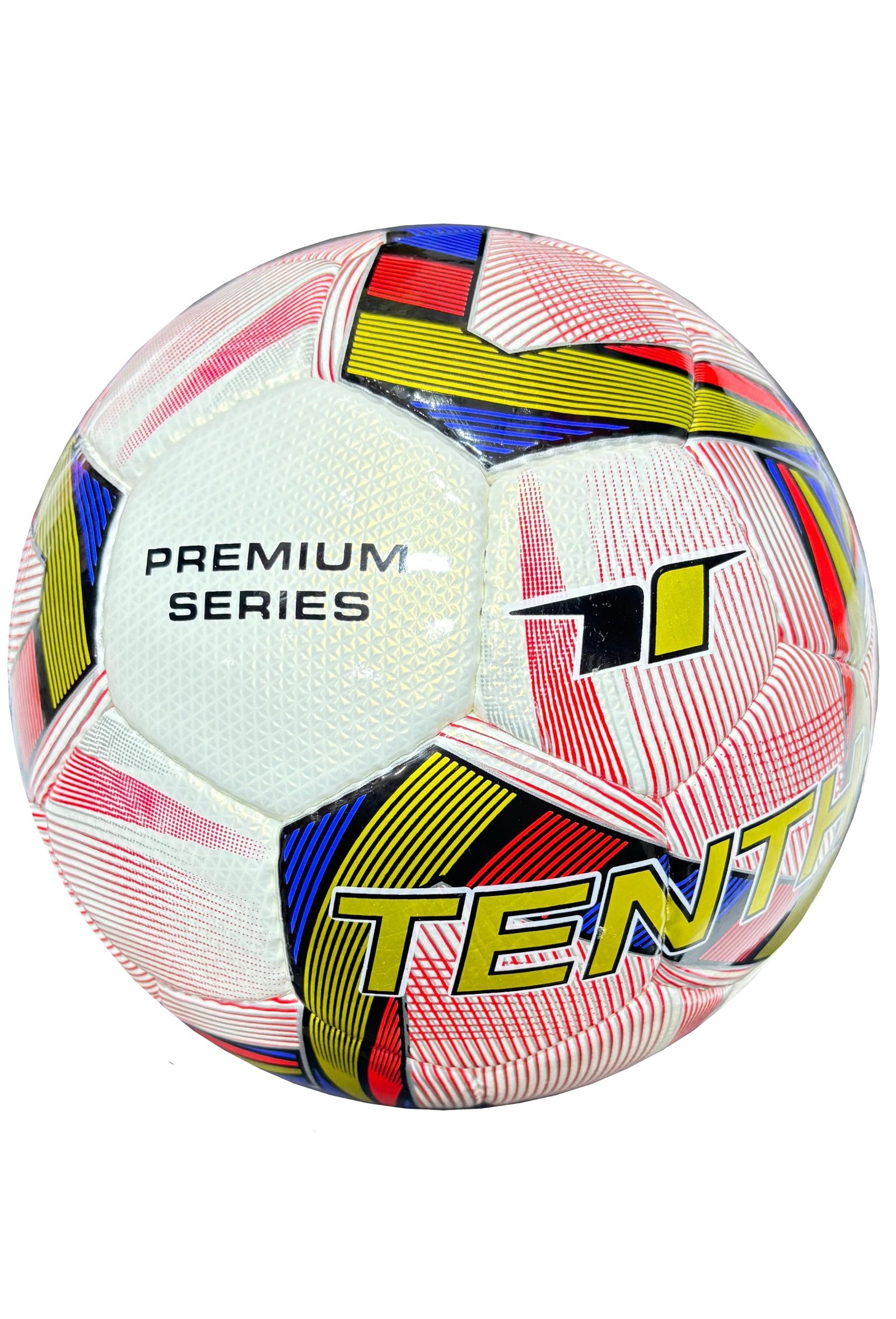 32 panels, hand-sewn White football with red, blue and golden design Reposta S8