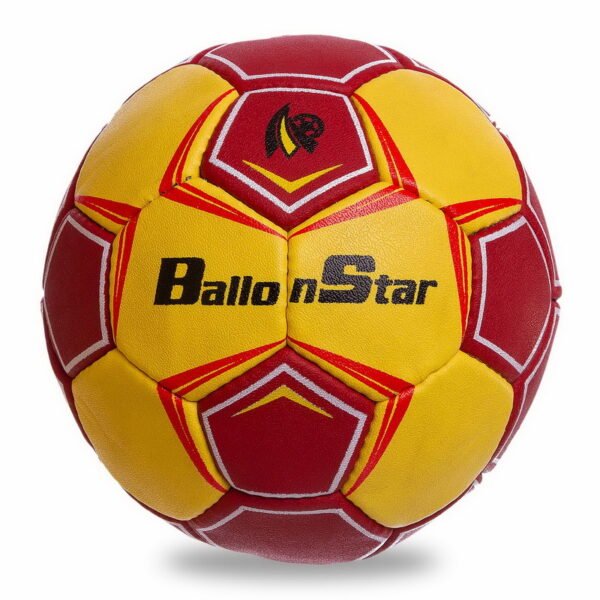 A handball yellow and red