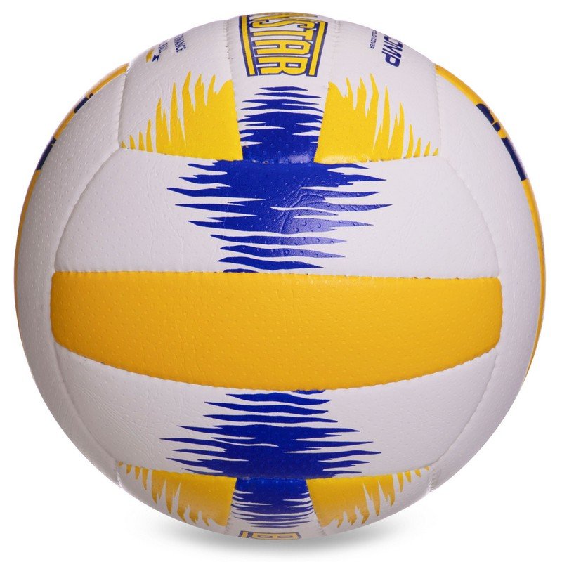 Sand Storm Volleyball ball white with blue and yellow design