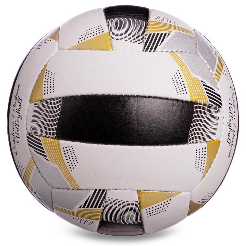 Serve Star Volleyball ball white with black and golden design