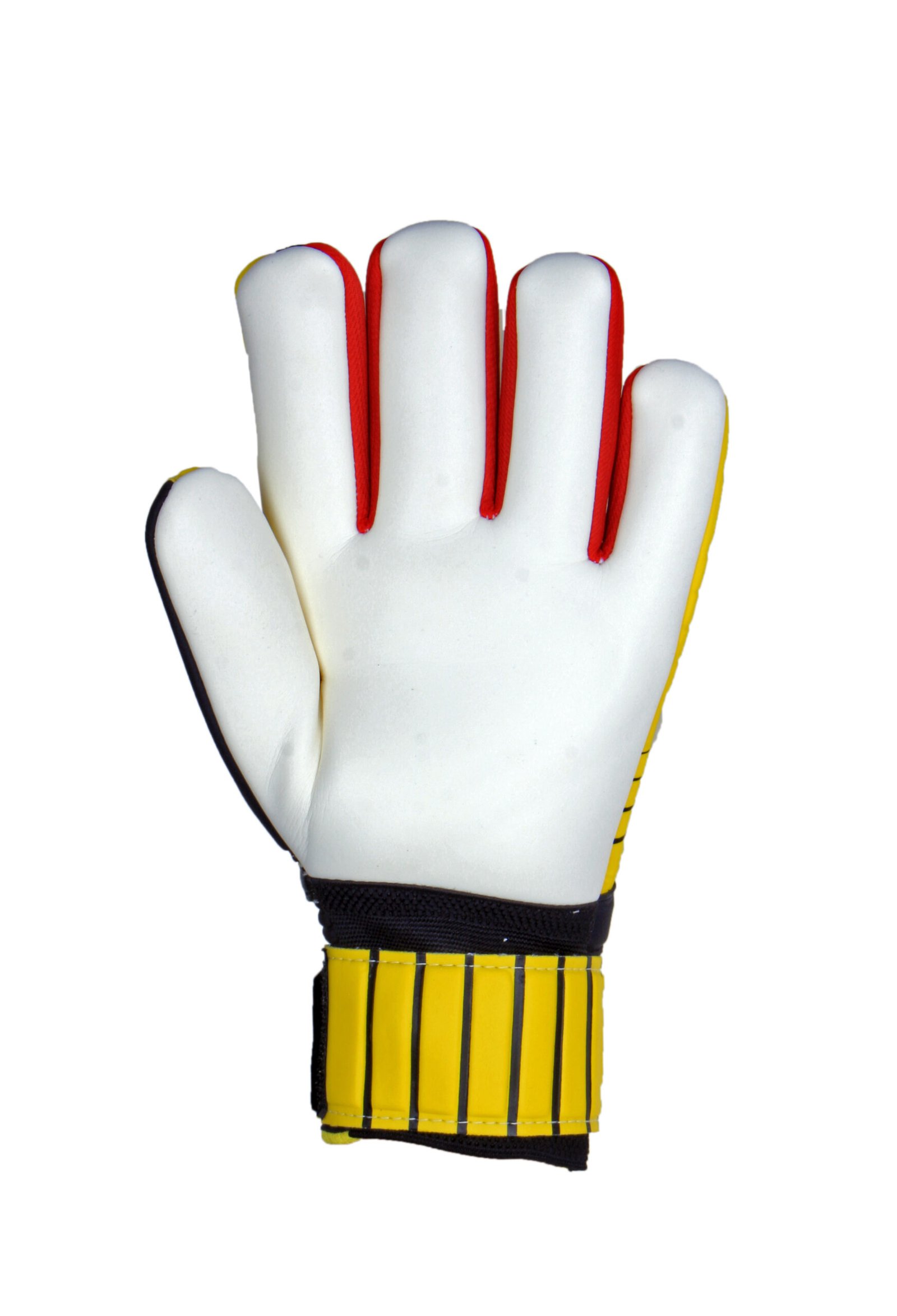 white, yellow and black goalkeeper glove Flexi Catch