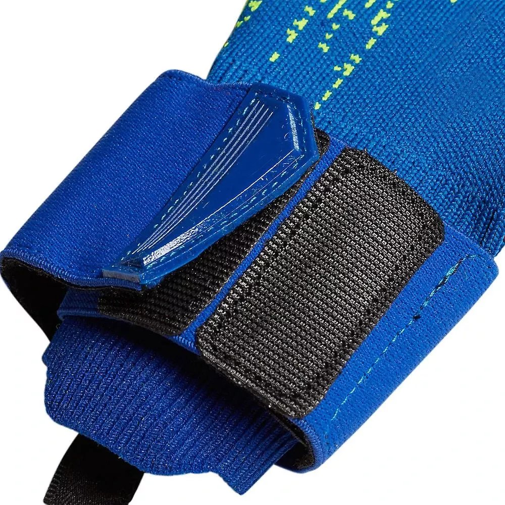 Blue strap of Goalkeeper Glove Safe Stop