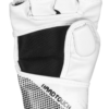 mma gloves white, black and grey