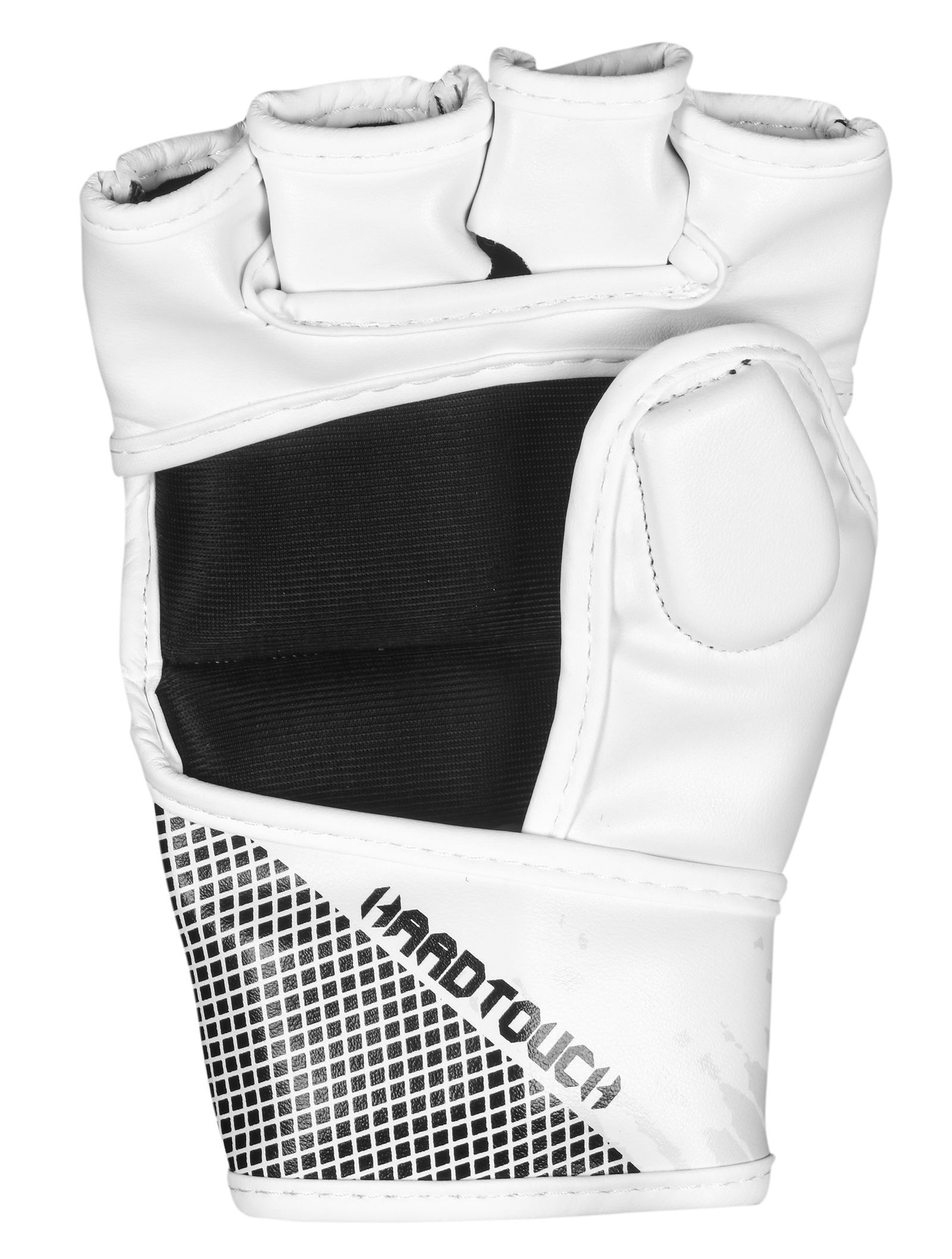 mma gloves white, black and grey