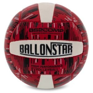 Ace Pro Volleyball ball red with few white panels and black design