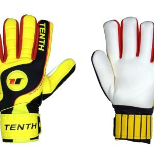 Pair of white, yellow and black goalkeeper gloves Flexi Catch