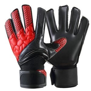 pair of black and red goalkeeper gloves Strong Hold